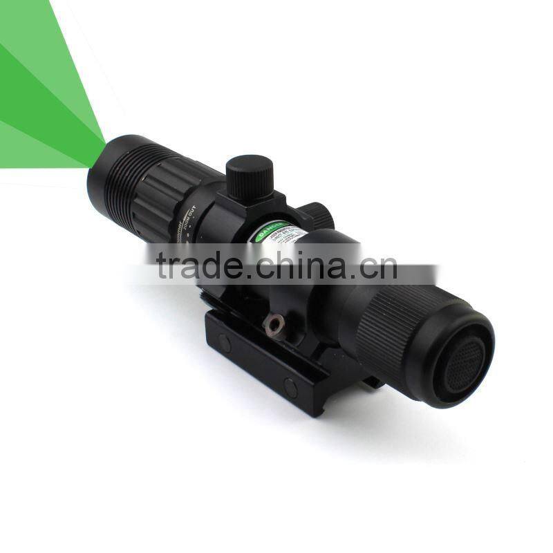 Tactical Green Laser Flashlight Green Laser Designator Laser Illuminator w/ Adjustable Beam Focus 30-50mW Subzero