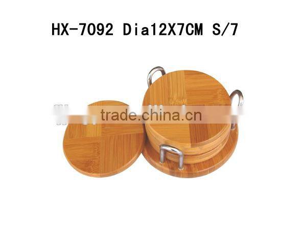 New design cheep price natural bamboo tea coffee cup mat