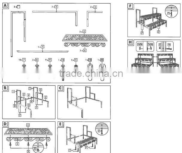 Hot sale garden metal flower stands