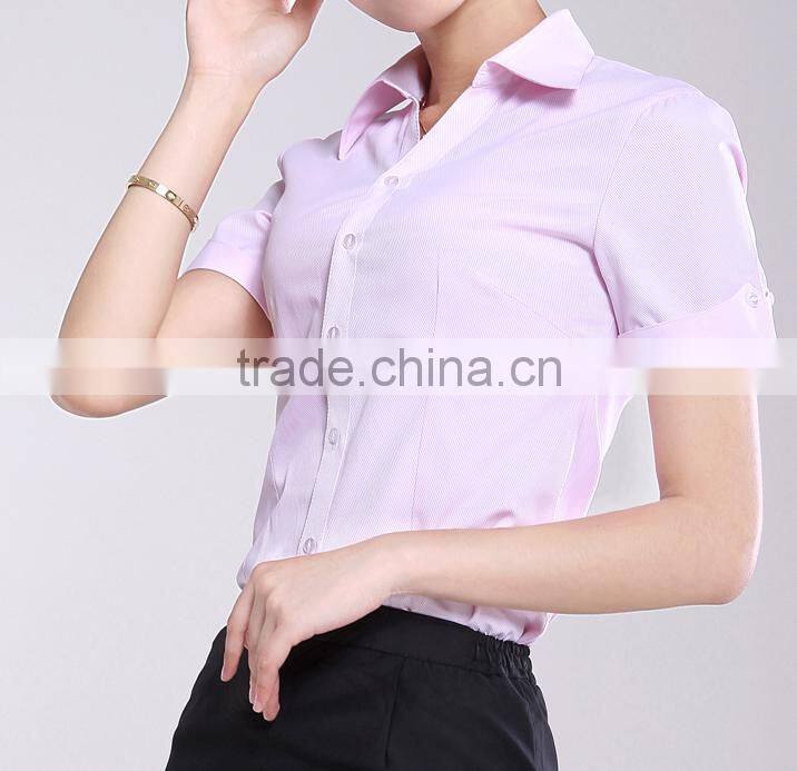 2017 OEM office lady short sleeve shirt