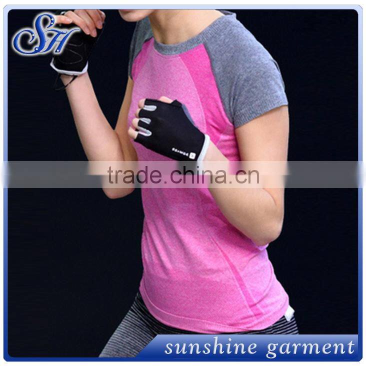 High elastic yoga running gymnastics quick-drying movement short sleeve T-shirt