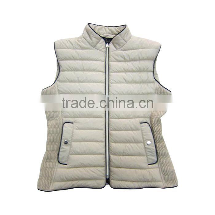 Printed fur lining women winter vest quilted vest