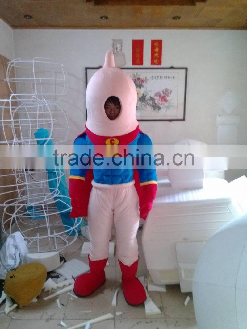 Advertising Adult Wearing Polyfoam Cute Blue and Pink Couple Pig Mascot Costume