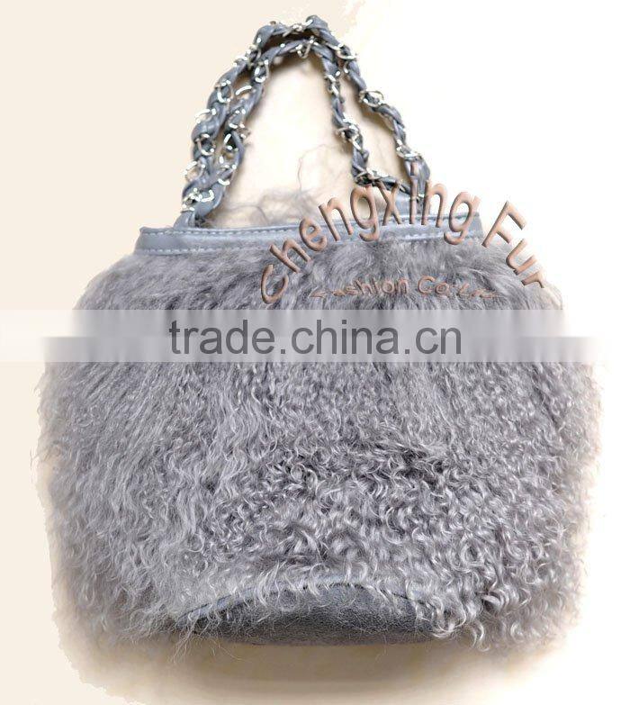 CX-H-04A Genuine Tibetan Lamb Fur Evening Bag