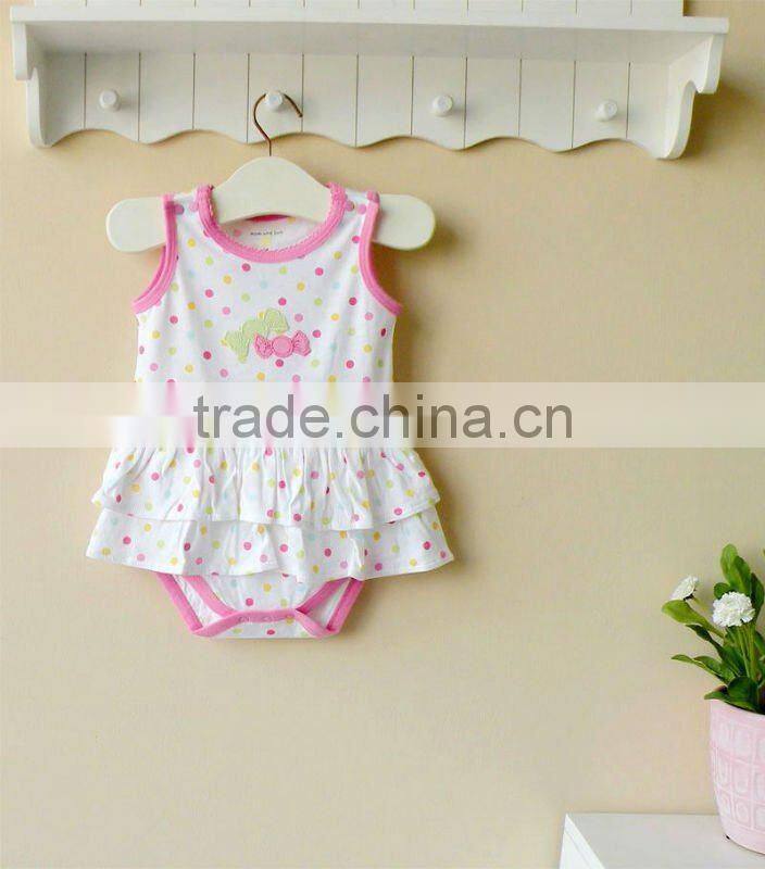 mom and bab 2012 summer baby romper 100% cotton embroider girl lace bodysuit