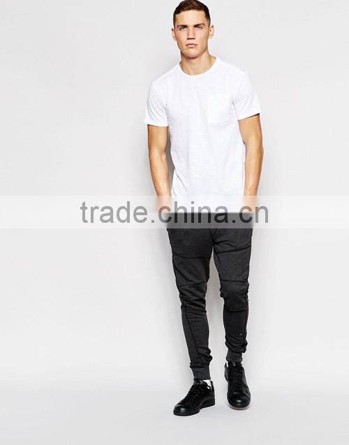 Men leisure long sports gym pants wholesale, biker jogger sweat pants custom