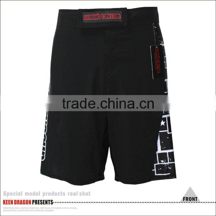 men's black boxing training shorts customized mma shorts