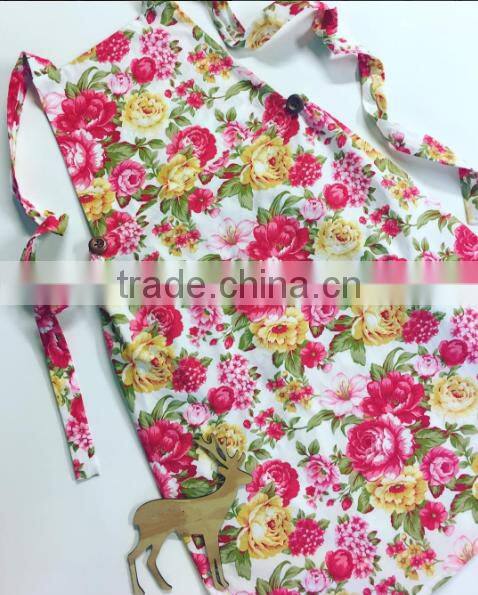 Flower Pattern Cotton Apron Baby Apron Top 100 Selling Products In Alibaba