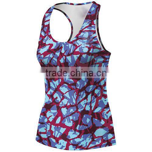 all digital printed tank top Spandex Yoga Tank Top tank top manufacturer