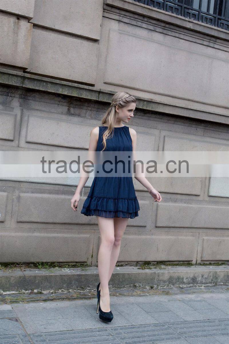ladies's lovely dress for summer fashion spaghetti strap dress slim fit sleeveless dress 2016