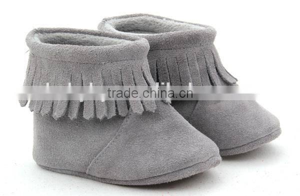 Fashion Suede Leather Baby Boots for Girls Babies