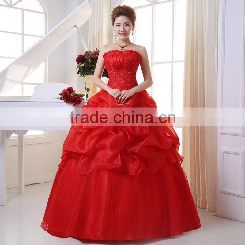 Delicate Off Shoulder Lace Wedding dress Trail Ball Gown 2017 wedding dress