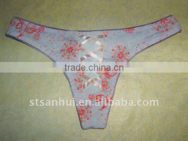 lace seam lace sexy embroidery panty for ladies sexy girl's underwear