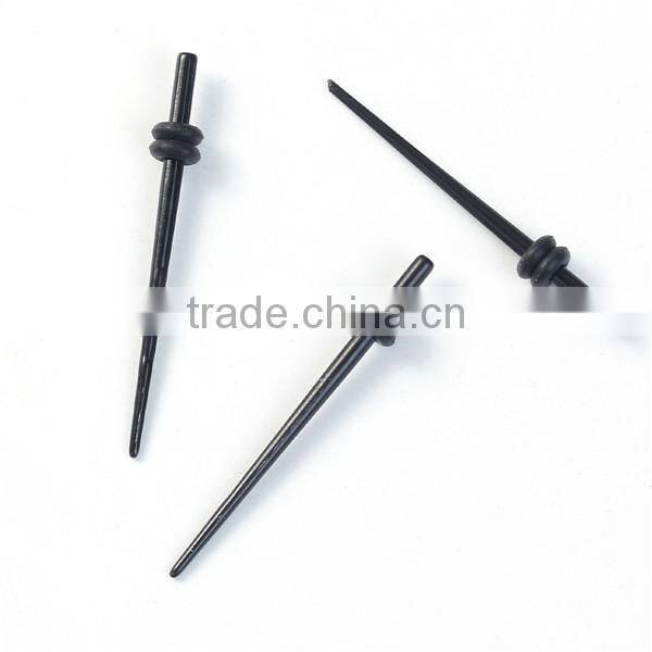 1.6mm Acrylic Ear Stretcher Expander Tapers Black 33mm x Types Of Ear Expanders