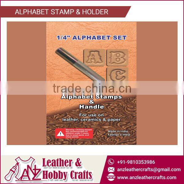 High Quality 1/4" Fancy Alphabet Set for Stamping on Leather and Paper