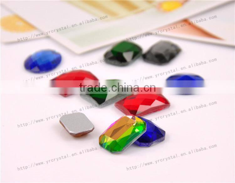 Glass beads flat back mirror rhinestones