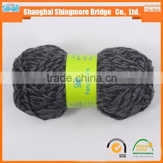 China supplier wholesale wool acrylic blended fancy yarn for knitting sacrf with cheap price