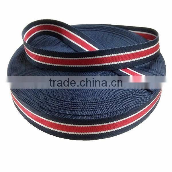 Striped cotton webbing for bag
