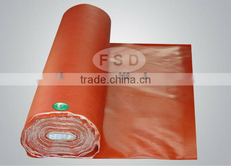 red 1.7mm 53oz silicon coated fiberglass fabrics
