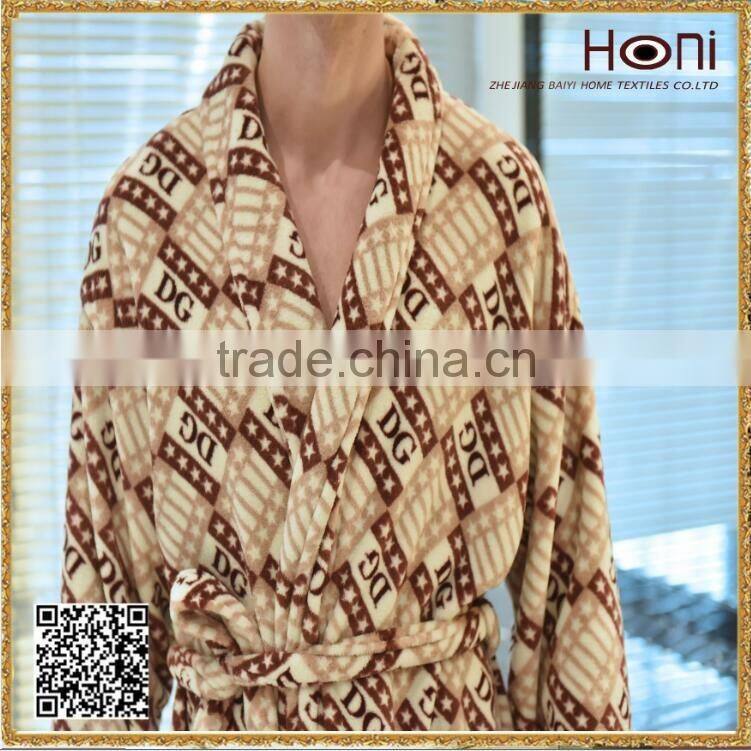 100% Cotton Men Bathrobe, Warm Winter Men Bathrobe