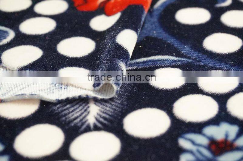 printed spun velvet fabric for toy