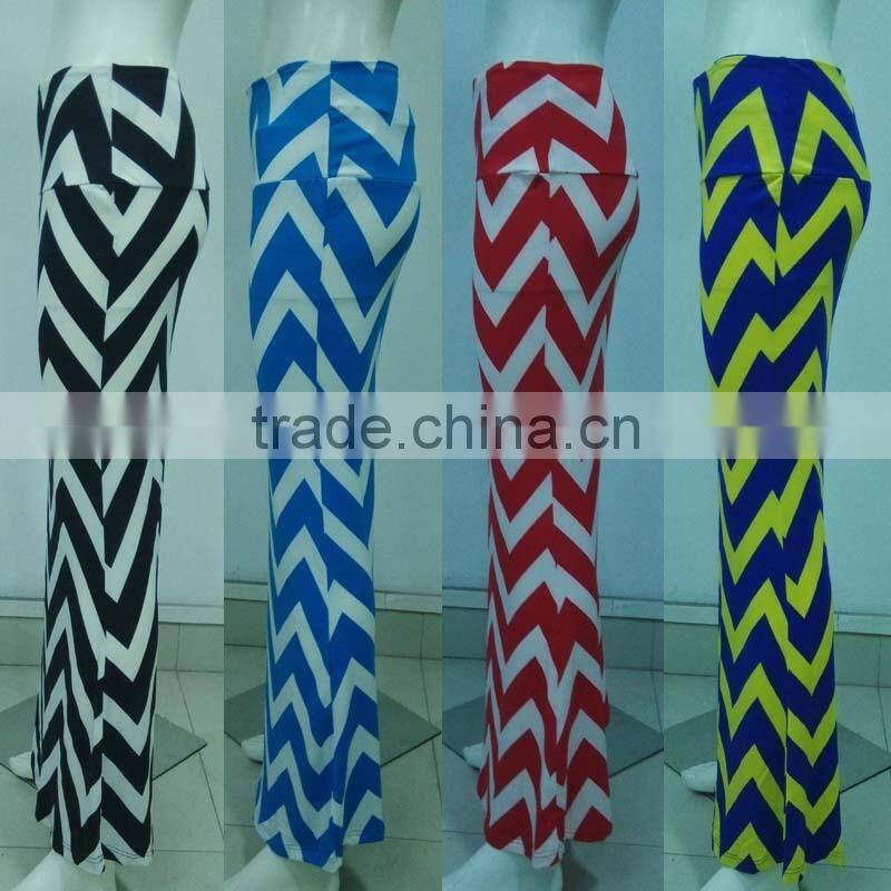hot selling zig zag chevron maxi long skirt