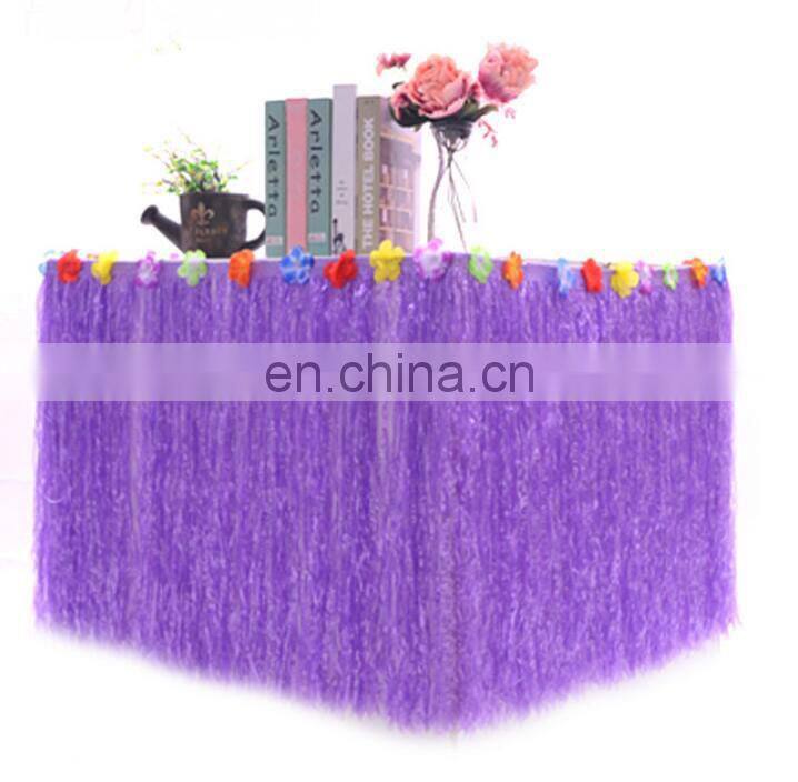 Hawaiian Table Skirt Luau Hibiscus Table Hula Skirt