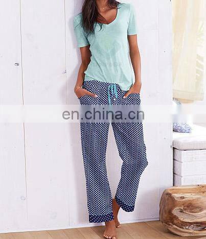Lightweight Polyester/cotton PJ Pant/Top Set