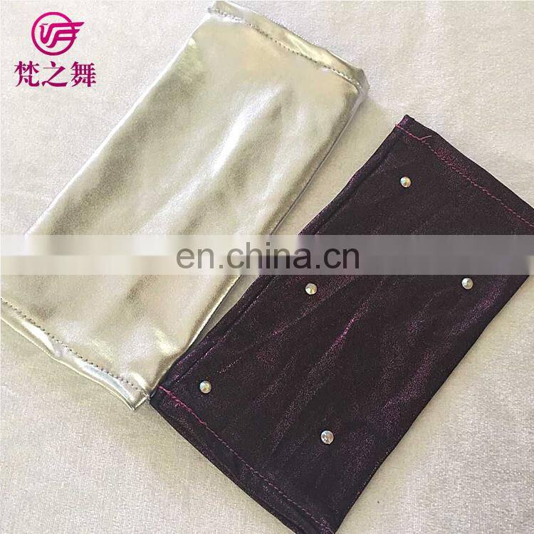 High-grade 5pcs hot stamping ice silk bellydance costume with handmade bell