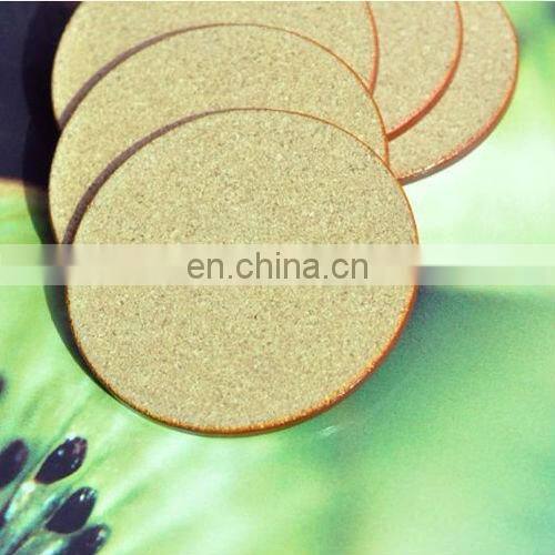 cork backed coaster round edge