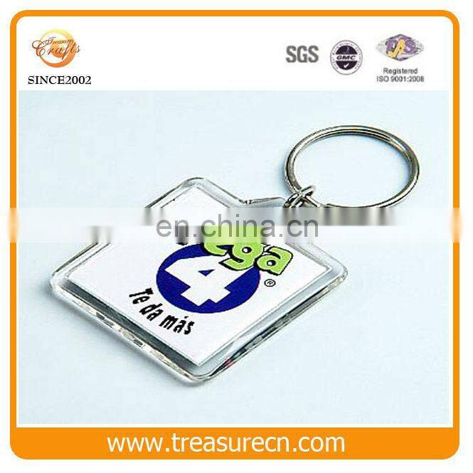 Custom BSCI Design 2D/3D Acrylic Plastic Photo Insert Cheap Keychain