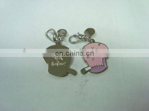 skull custom metal zipper pull