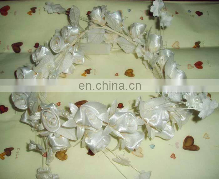 2014 Latest Fashion&Elegant Artificial Flower Head band Jewelry ,Romantic wedding/Bridal Head Wreath,New Design for Girls