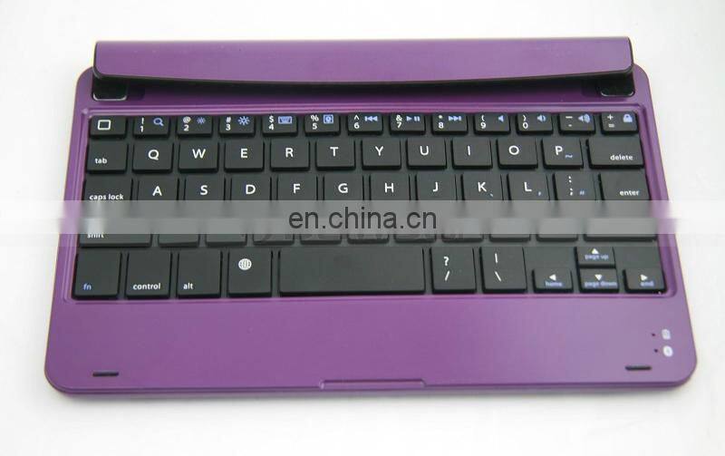 Colorful Ultra Thin Aluminium Bluetooth Keyboard Case for iPad Mini Keyboard