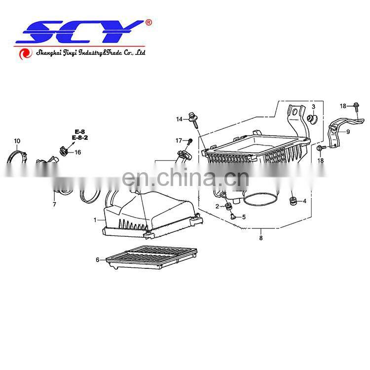 Plastic Air Filter Housing Suitable For HONDA ACCORD 17211-R70-A00 17244-R70-S00 New Air Cleaner Filter Box Assembly