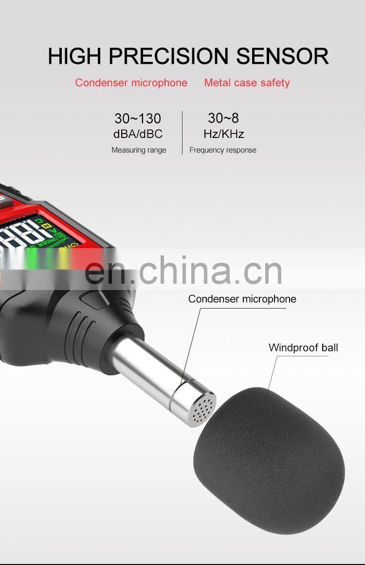 Test Noise Decibel Capacitive Microphone Digital Sound Level Meter