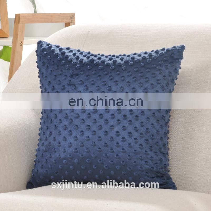 Super Soft solid Bubble velvet throw pillow case covers