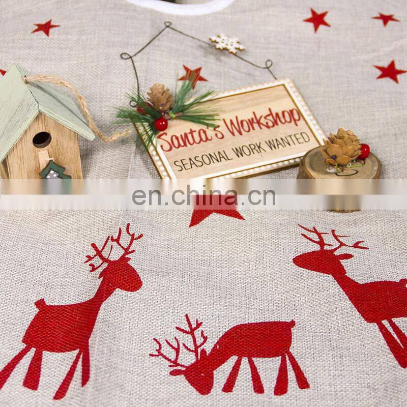 i@home Elk print Christmas tree decoration wholesale christmas tree skirt