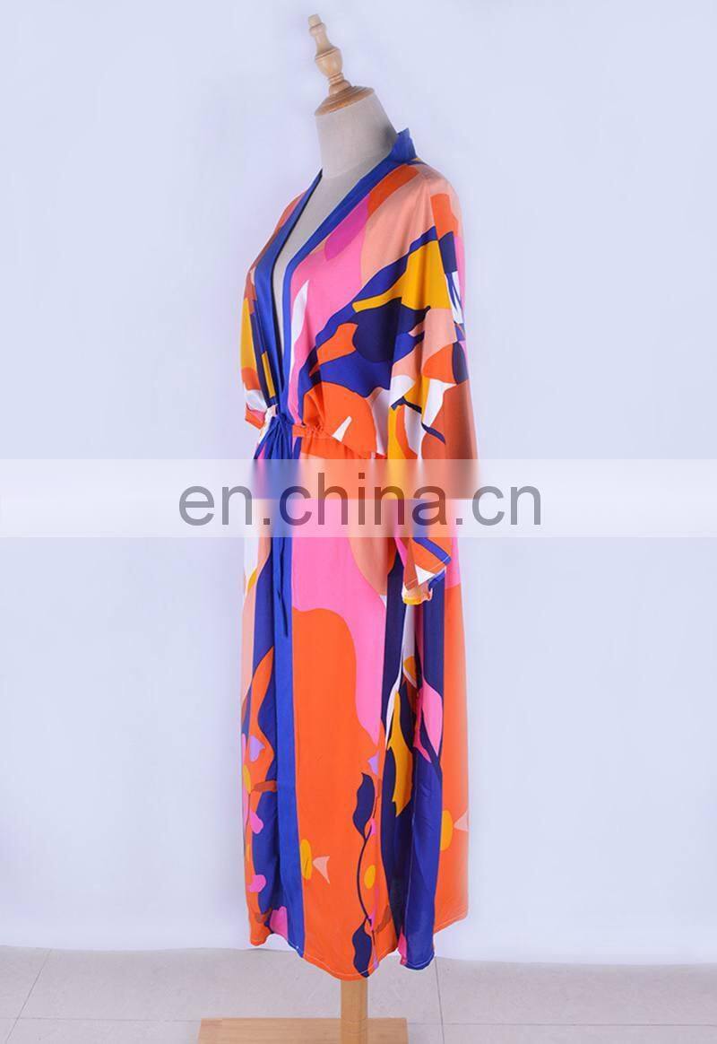 Robe Plage 2019 Cotton Swim suit Cover up Plus size Print Beach coverups for Women Sarong Beach Wrap Bathing suit Cover ups