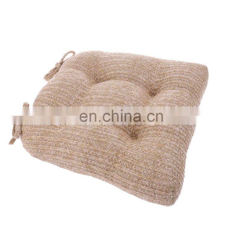 Wholesale Waterproof Reversible Custom Size PP Straw Chair Cushion Chair Pad Set of 2 for Outdoor