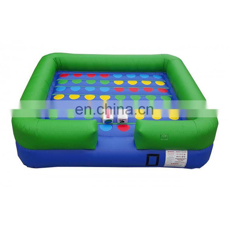 Hot selling large adult kids interactive sports arena toys inflatable twister game for sale