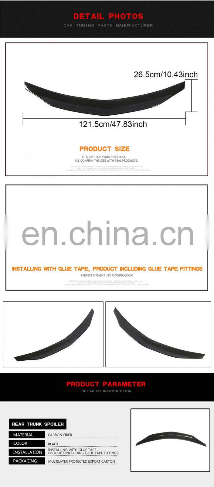 Carbon Fiber Rear Spoiler for Mercedes Benz W207 E250 E350 E500 E550 2-Door 09-14