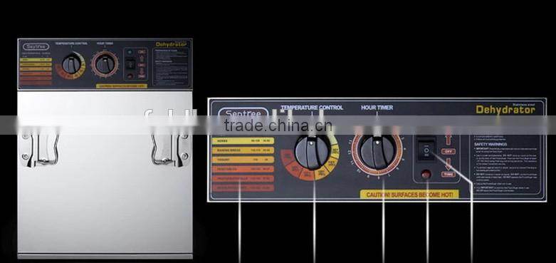 Stainless steel electric fruit dryer with 10 trays