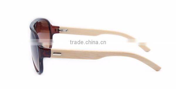 new model women flat top wood bamboo temple AC lens sungalsses