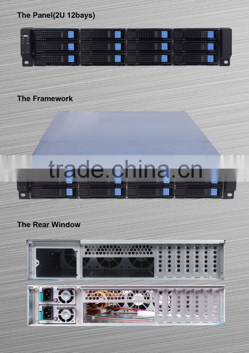 new product 2U server case 12bays storage server chassis hotswap chassis hotswap fanwall rackmount chassis