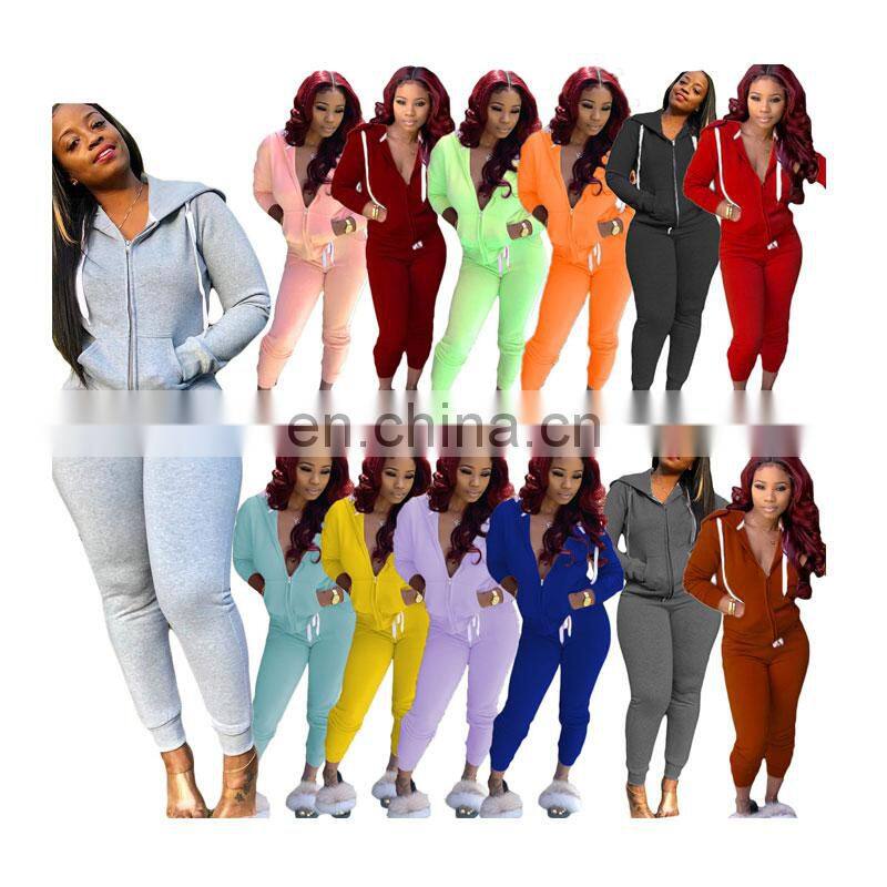 Manufacturers wholesale plus size women's spring and autumn home wear casual 2-piece suit custom sports suit S-5XL