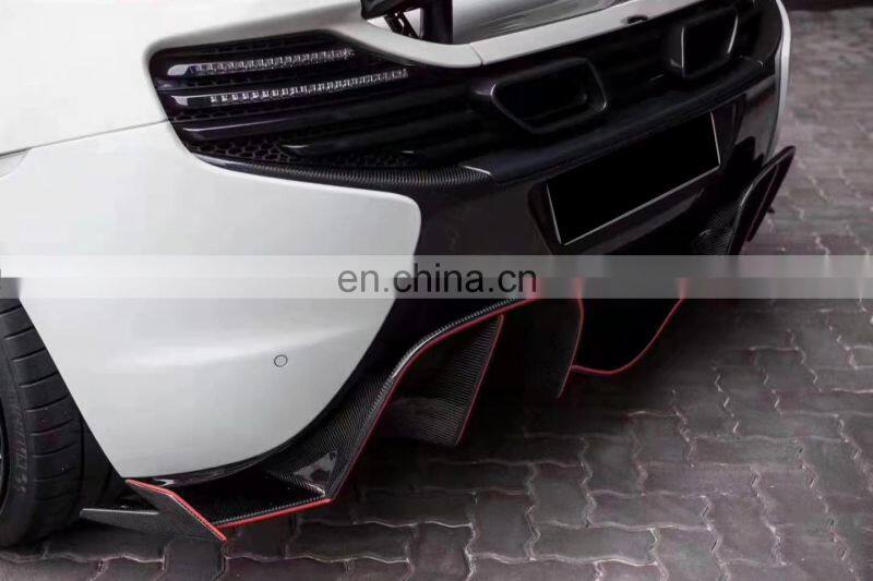 Runde For McLaren Mp4 12C 650S Upgrade to 675LT Style Side Skirt Splitters Carbon Fiber Hood Front Rear Bumper Fenders Body Kit