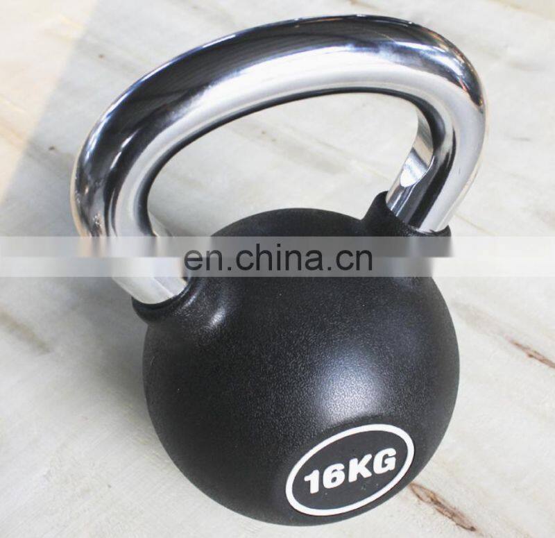 Free Weights Kettle Bell Deadlift Body Shape Building Gym Weight Accessory 8kg to 32kg Rubber Coated Kettlebell for Workout