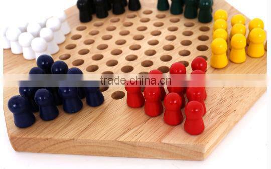 2015 hot promotional items wooden musical instruments play chess game now wooden hexagon draughts Children's early education toy