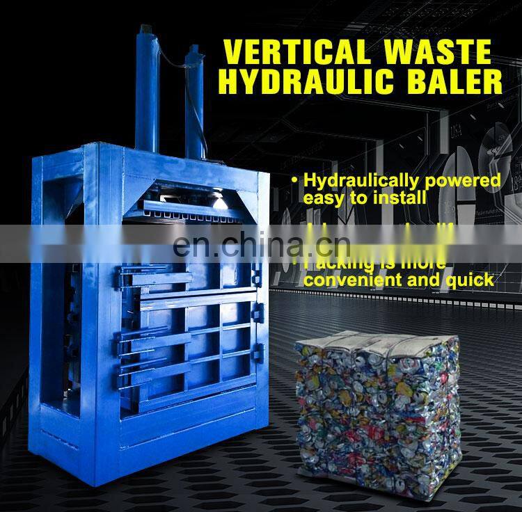 Waste paper baler machine for used clothing plastic baler